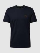 BOSS Green T-Shirt mit Label-Schriftzug Modell 'Tee Curved' in Blau, G...