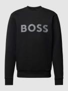 BOSS Green Sweatshirt mit Label-Print Modell 'Salbo' in Black, Größe X...