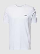 BOSS Green T-Shirt mit Label-Print in Weiss, Größe S