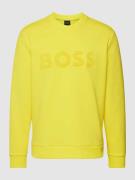 BOSS Green Sweatshirt mit Label-Print Modell 'Salbo' in Gelb, Größe XX...