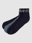 CK Calvin Klein Quarter-Socken im 3er-Pack in Blau, Größe 40/46