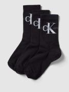 CK Calvin Klein Socken mit Label-Detail im 3er-Pack in Black, Größe On...