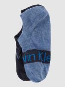 CK Calvin Klein Füßlinge mit Stretch-Anteil im 2er-Pack in Blau Melang...