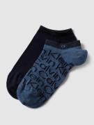 CK Calvin Klein Sneakersocken mit Label-Detail im 2er-Pack in Blau Mel...