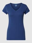 G-Star Raw T-Shirt mit V-Ausschnitt Modell 'Eyben' in Blau, Größe XS
