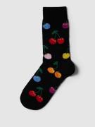 Happy Socks Socken mit Allover-Muster Modell 'CHERRY' in Black, Größe ...