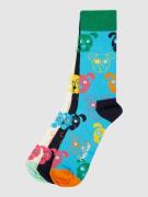 Happy Socks Socken mit Stretch-Anteil im 3er-Pack in Black, Größe 41/4...