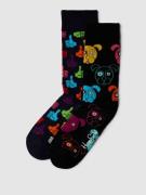 Happy Socks Socken mit Allover-Muster im 2er-Pack Modell 'Dog' in Blac...