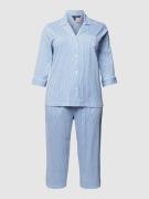 Lauren Ralph Lauren Pyjama mit Allover-Muster in Blau, Größe XXL