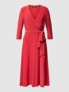 Lauren Ralph Lauren Kleid mit V-Ausschnitt Modell 'CARLYNA' in Kirsche...