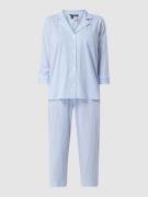Lauren Ralph Lauren Pyjama mit Streifenmuster in Blau, Größe XS