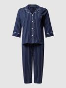 Lauren Ralph Lauren Pyjama mit Allover-Muster in Marine, Größe XXXL