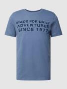 camel active T-Shirt mit Statement-Print in Blau, Größe M