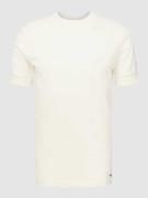Drykorn T-Shirt mit geripptem Rundhalsausschnitt Modell 'ANTON' in Wei...