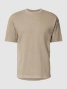 Drykorn T-Shirt mit Label-Detail Modell 'EROS' in Sand, Größe L