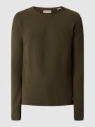 Jack & Jones Strickpullover mit Label-Patch Modell 'HILL' in Oliv, Grö...