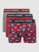 Jack & Jones Trunks mit Stretch-Anteil im 3er-Pack Modell 'Red Flaming...