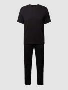 Jack & Jones Pyjama mit Label-Detail Modell 'BASIC' in Black, Größe S