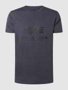 Alpha Industries T-Shirt mit Label-Print Modell 'BASIC' in Anthrazit, ...