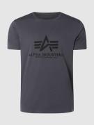 Alpha Industries T-Shirt mit Logo-Print in Anthrazit, Größe S