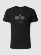 Alpha Industries T-Shirt mit Label-Print in Black, Größe L