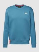 Alpha Industries Sweatshirt mit Label-Print Modell 'BASIC' in Bleu, Gr...
