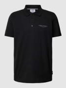 CARLO COLUCCI Poloshirt aus reiner Baumwolle mit Label-Detail in Black...