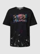 CARLO COLUCCI T-Shirt mit Motiv-Print in Black, Größe XXL
