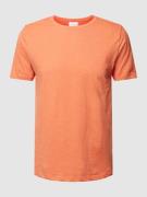 Lindbergh T-Shirt mit Rundhalsausschnitt in Orange, Größe XL