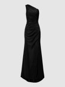 Luxuar Abendkleid mit One-Shoulder-Träger in Black, Größe 32