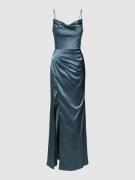 Luxuar Abendkleid mit Gehschlitz in Blau, Größe 44
