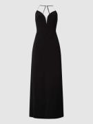 Luxuar Abendkleid mit Strasssteinen in Black, Größe 44