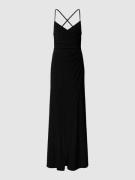 Luxuar Abendkleid mit gelegten Falten in Black, Größe 44