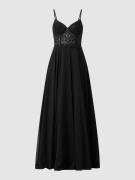 Luxuar Abendkleid aus Tüll und Chiffon in Black, Größe 40
