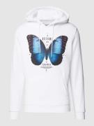 Mister Tee Hoodie mit Motiv-Print Modell 'Become the Change' in Weiss,...