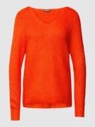 Montego Strickpullover mit U-Boot-Ausschnitt in Orange, Größe M