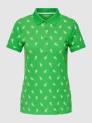 Montego Poloshirt mit Allover-Muster in Apfel, Größe S