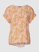 Montego Blusenshirt mit Allover-Muster in Apricot, Größe 34