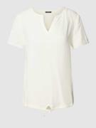 Montego Blusenshirt mit V-Ausschnitt in Offwhite, Größe 38