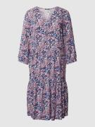Montego Knielanges Kleid aus Viskose mit floralem Muster in Graphit, G...