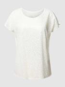 Montego T-Shirt mit Allover-Muster in Offwhite, Größe M