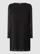 Montego Kleid aus Chiffon mit Zierperlen in Black, Größe 34