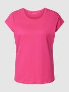 Montego T-Shirt mit Kappärmeln in Metallic Rosa, Größe L