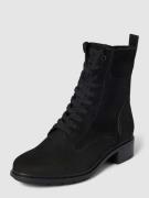 Tamaris Boots aus Leder-Mix Modell 'Velo' in Black, Größe 37