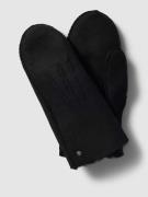 Roeckl Fingerlose Handschuhe aus echtem Lammfell in Black, Größe 6,5
