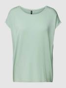 Vero Moda T-Shirt mit Kappärmeln Modell 'AVA PLAIN' in Schilf, Größe L