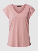 Vero Moda T-Shirt mit V-Ausschnitt Modell 'FILLI' in Rosa, Größe XS