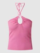 Only Crop Top mit Stretch-Anteil Modell 'Nessa' in Pink, Größe L