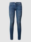 Only Skinny Fit 5-Pocket-Jeans im Used Look in Jeansblau, Größe 25/30