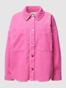 Only Oversized Hemdbluse aus Cord Modell 'LATY' in Pink, Größe M